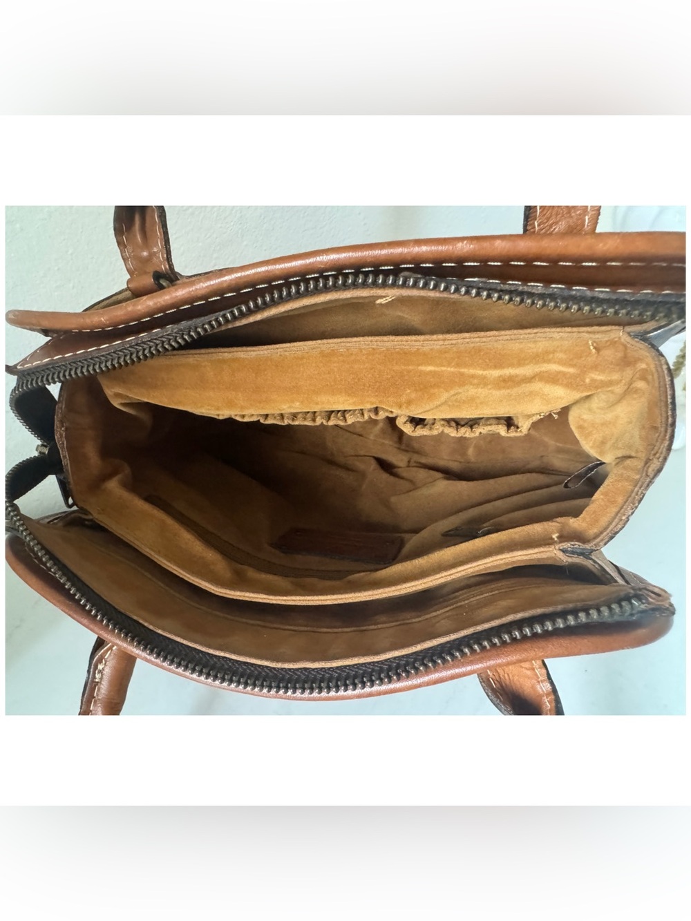 Patricia Nash Floral Satchel Handbag Brown
Trim Top Handle - Picture 8 of 14